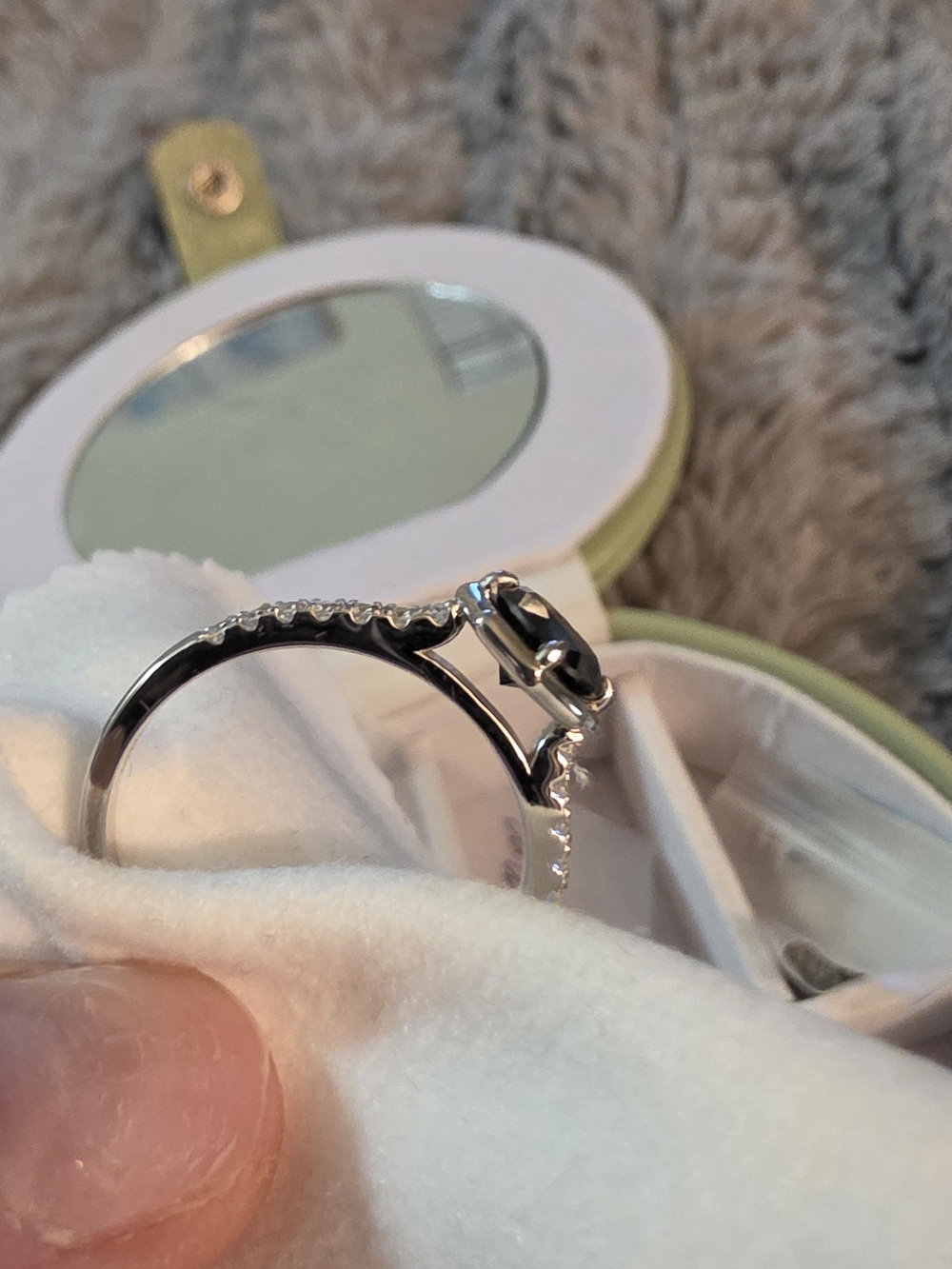 1ct Black Moissanite Ring sz9